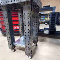 Welding Side Table, Heavy Duty Steel, 600mm x 600mm x Height 700mm, Nukeson Forge