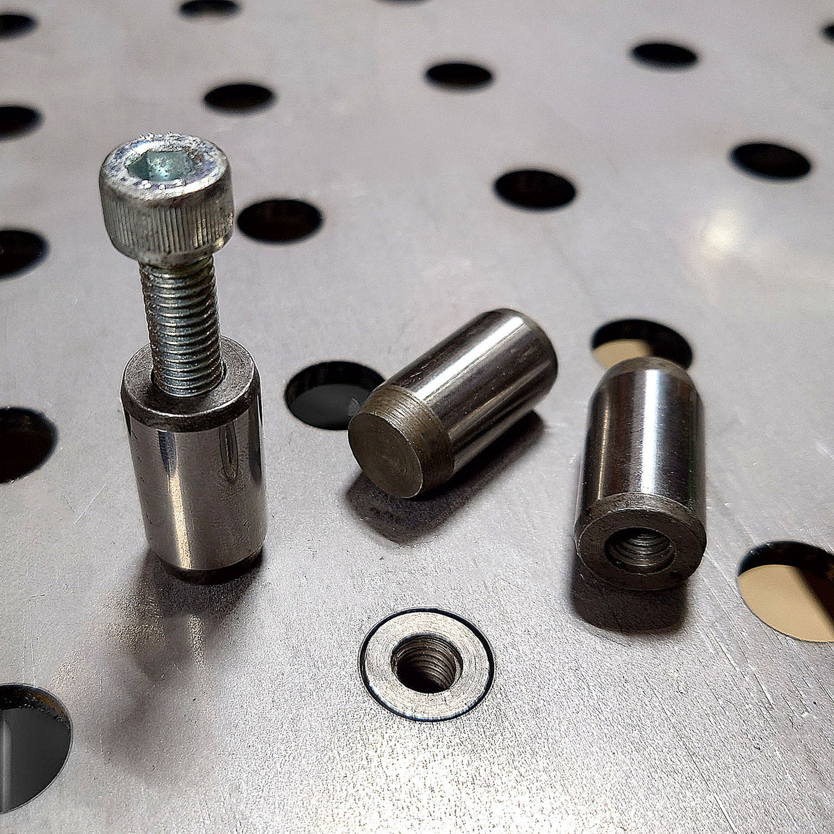 Jig Locating Pins for Welding Plates, M8 16mm x 32mm, Nukeson Forge
