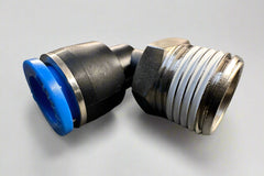 AirFit 90° Push Connector to Threaded BSP Pneumatic Air Line Fitting