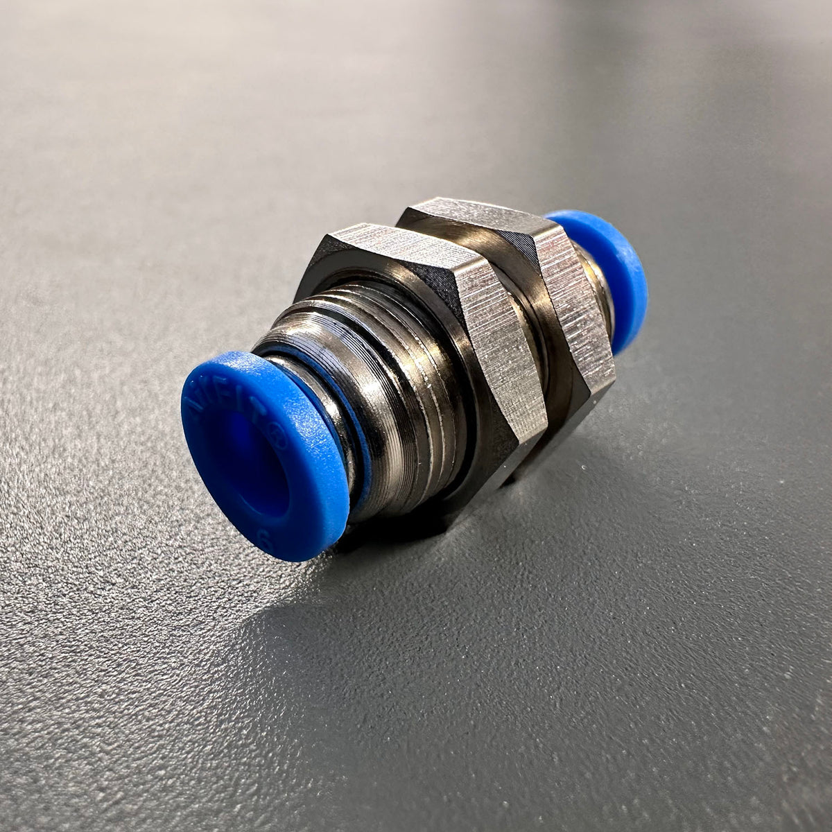AirFit Panel Mount Straight Pneumatic Air/Water/Gas/Vacuum Line Fitting