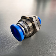 AirFit Panel Mount Straight Pneumatic Air/Water/Gas/Vacuum Line Fitting