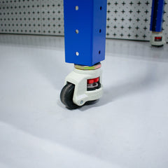 Heavy duty castor wheel foot on downdraft table leg
