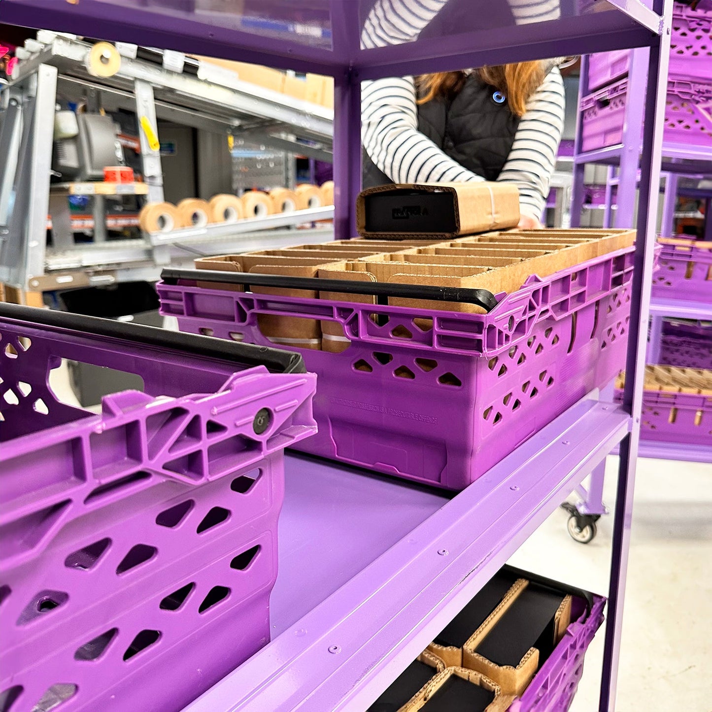 MegaMaxx PRO 600mm x 400mm Bale Arm Crate Storage Trolley Shelving Unit (Back-to-Back Version)