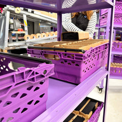 MegaMaxx PRO 600mm x 400mm Bale Arm Crate Storage Trolley Shelving Unit (Back-to-Back Version)