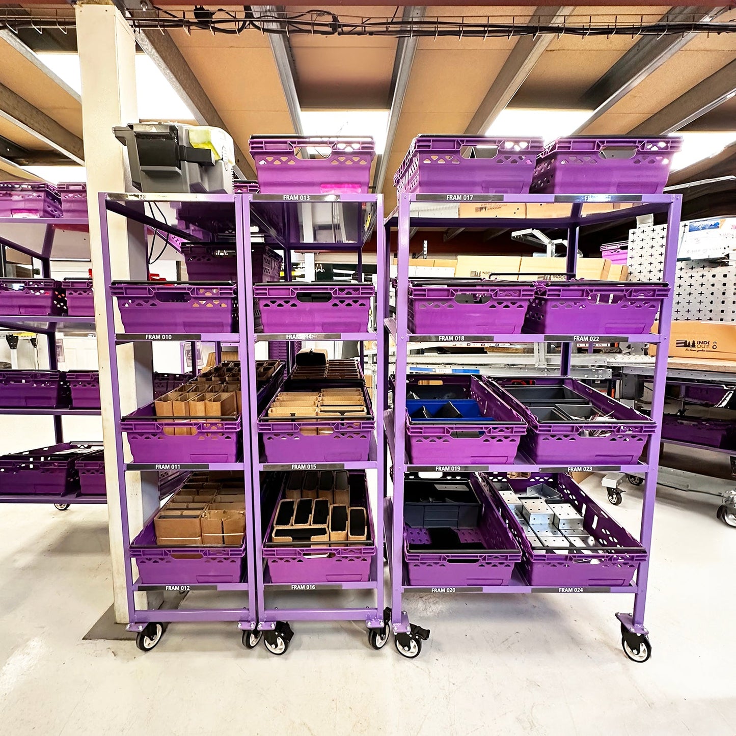 MegaMaxx PRO 600mm x 400mm Bale Arm Crate Storage Trolley Shelving Unit (Back-to-Back Version)