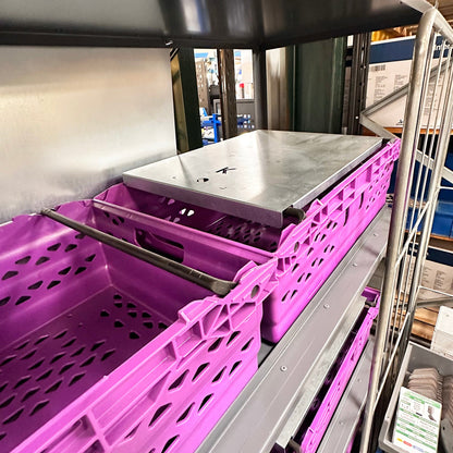 MegaMaxx PRO 600mm x 400mm Bale Arm Crate Storage Trolley Shelving Unit (Back-to-Back Version)