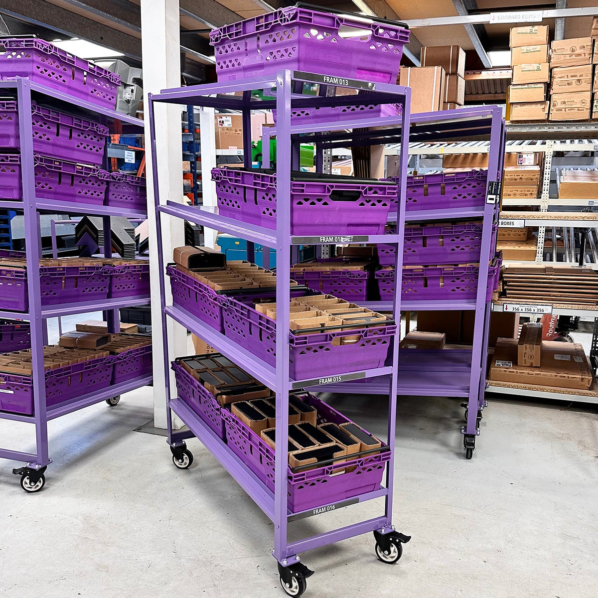 MegaMaxx PRO 600mm x 400mm Bale Arm Crate Storage Trolley Shelving Unit (Back-to-Back Version)