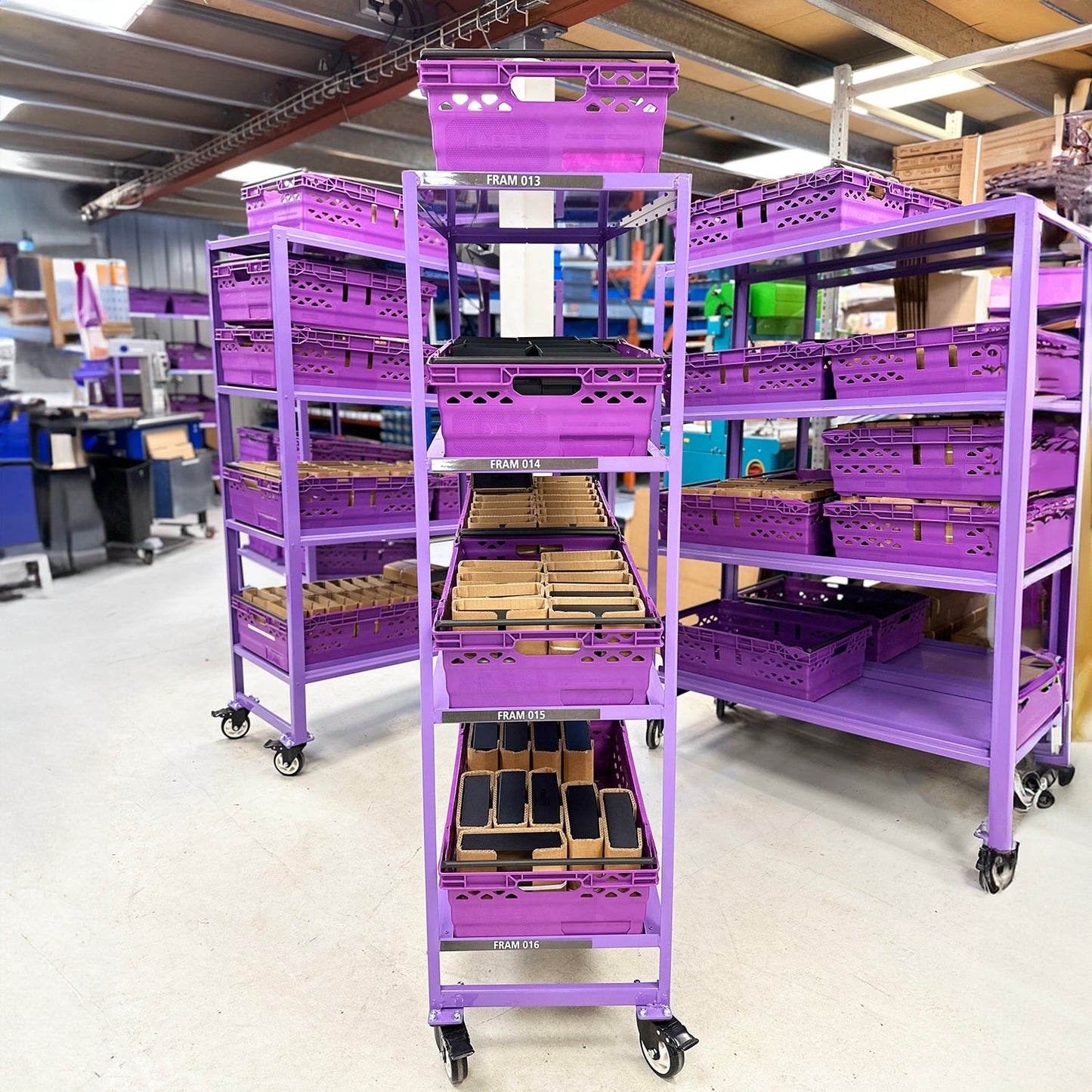MegaMaxx PRO 600mm x 400mm Bale Arm Crate Storage Trolley Shelving Unit (Back-to-Back Version)