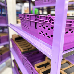 MegaMaxx PRO 600mm x 400mm Bale Arm Crate Storage Trolley Shelving Unit (Back-to-Back Version)