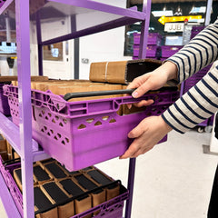 MegaMaxx PRO 600mm x 400mm Bale Arm Crate Storage Trolley Shelving Unit (Back-to-Back Version)