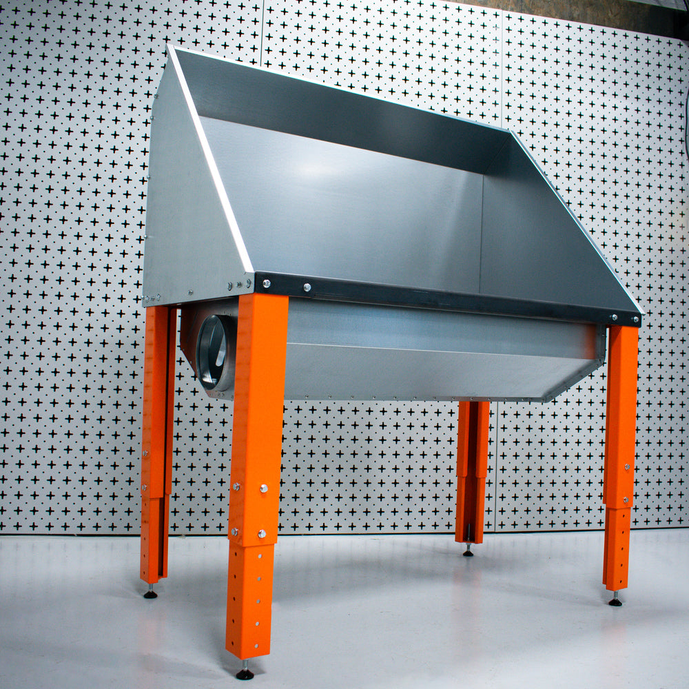 Plasma cutting table on a white background