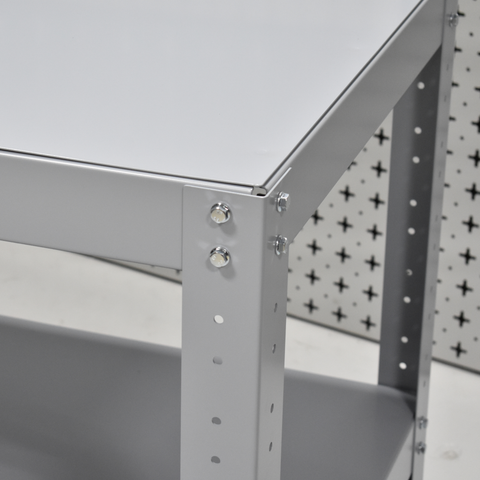Metal Industrial Pegboard Mobile Workbench - Nukeson FAB | Industrial ...
