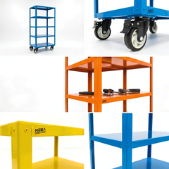 MegaMaxx PRO - 5-Tier Storage Trolley & Mobile Shelving Unit