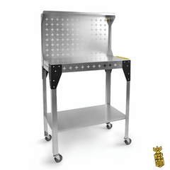 Nukeson - Customisable Industrial Mobile Workbench with Back Wall - Tool Wall Compatible
