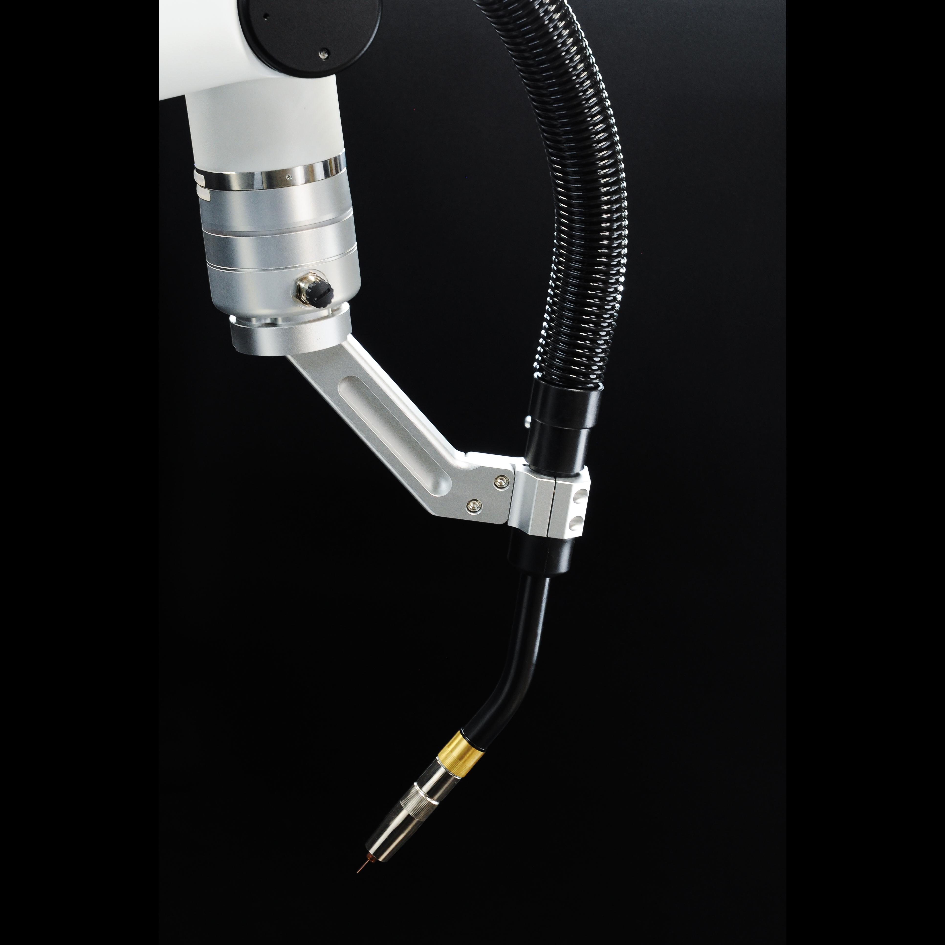 Close-up of MIG welding torch 