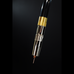 Close-up of MIG welding torch tip