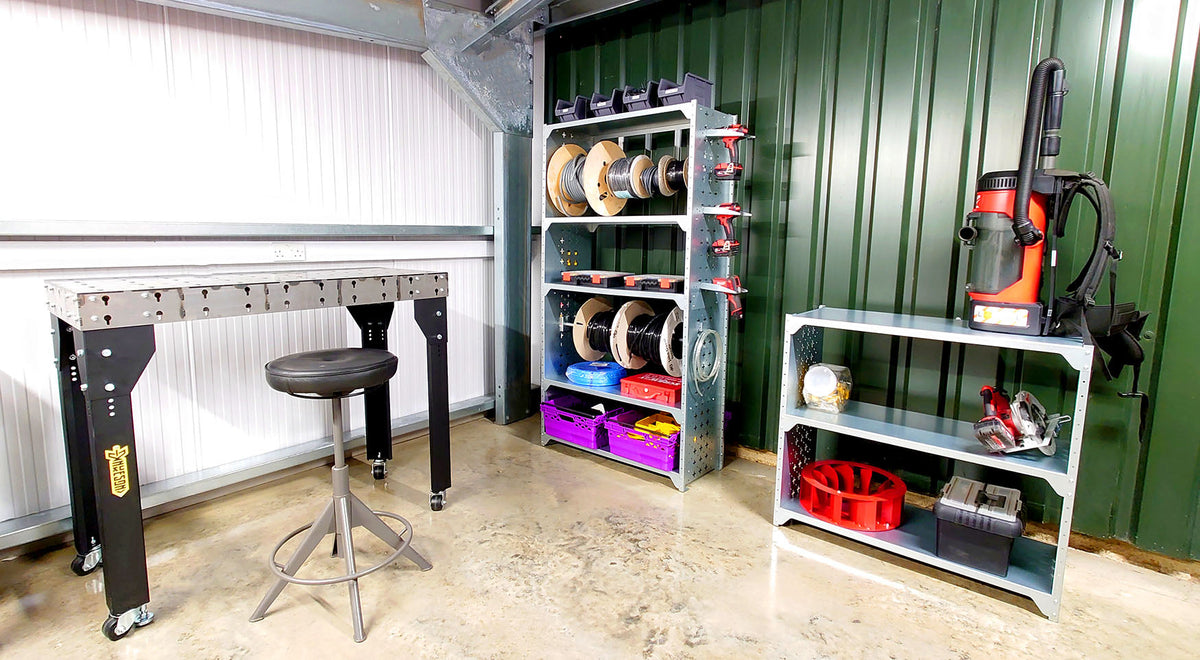 Nukeson Modular Industrial Shelving Units - Tool Wall Compatible